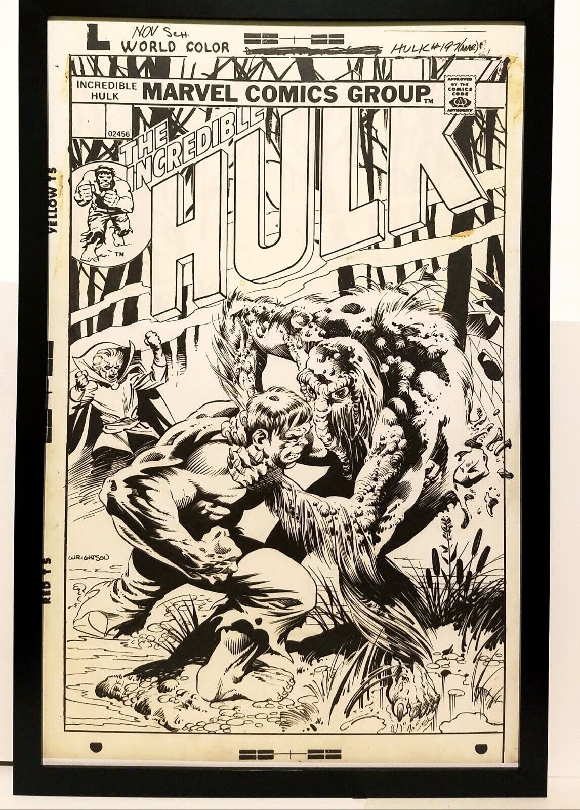 Incredible Hulk #197 by Bernie Wrightson 11x17 FRAMED Original Art Poster Marvel