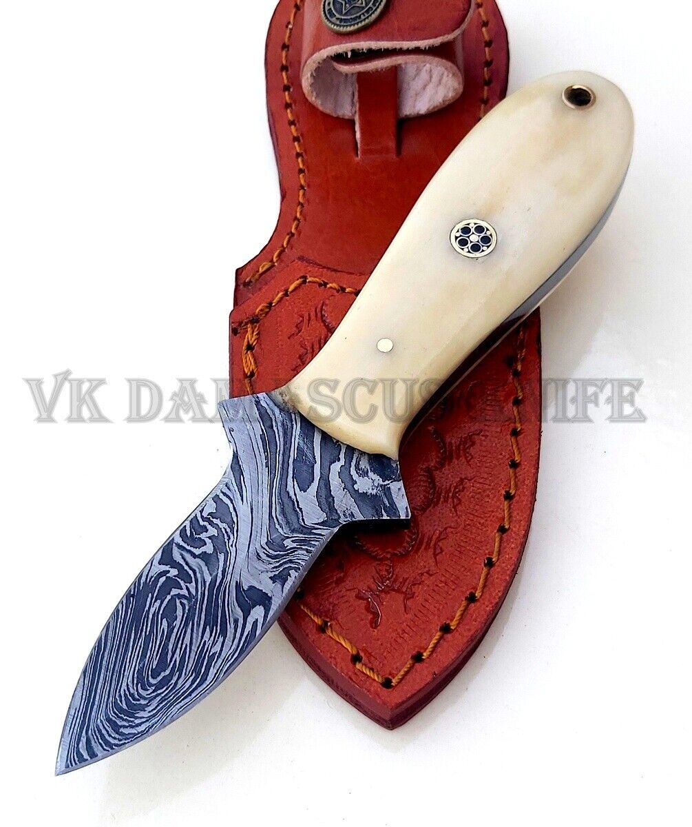 VK3521 Custom Handmade Damascus Oyster Shucker Knife fixed blade knife dagger