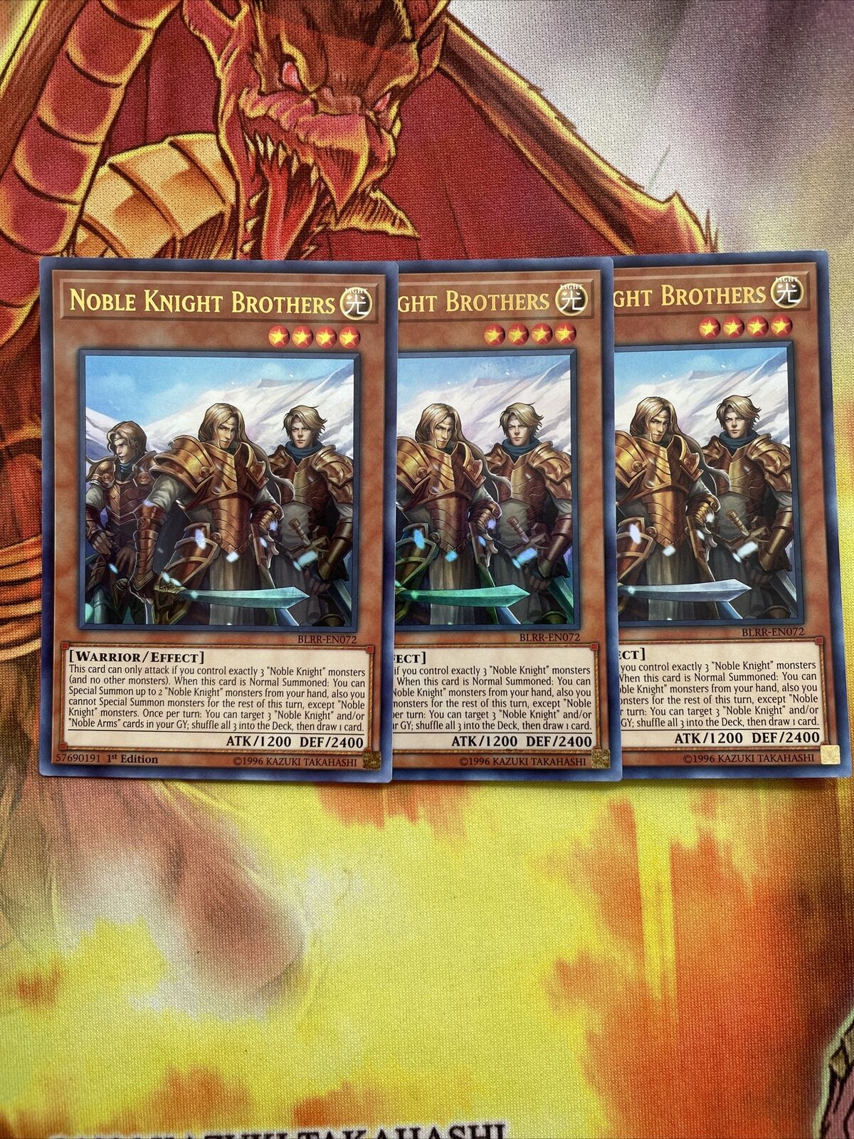 BLRR-EN072 x3 NOBLE KNIGHT BROTHERS YUGIOH CARDS