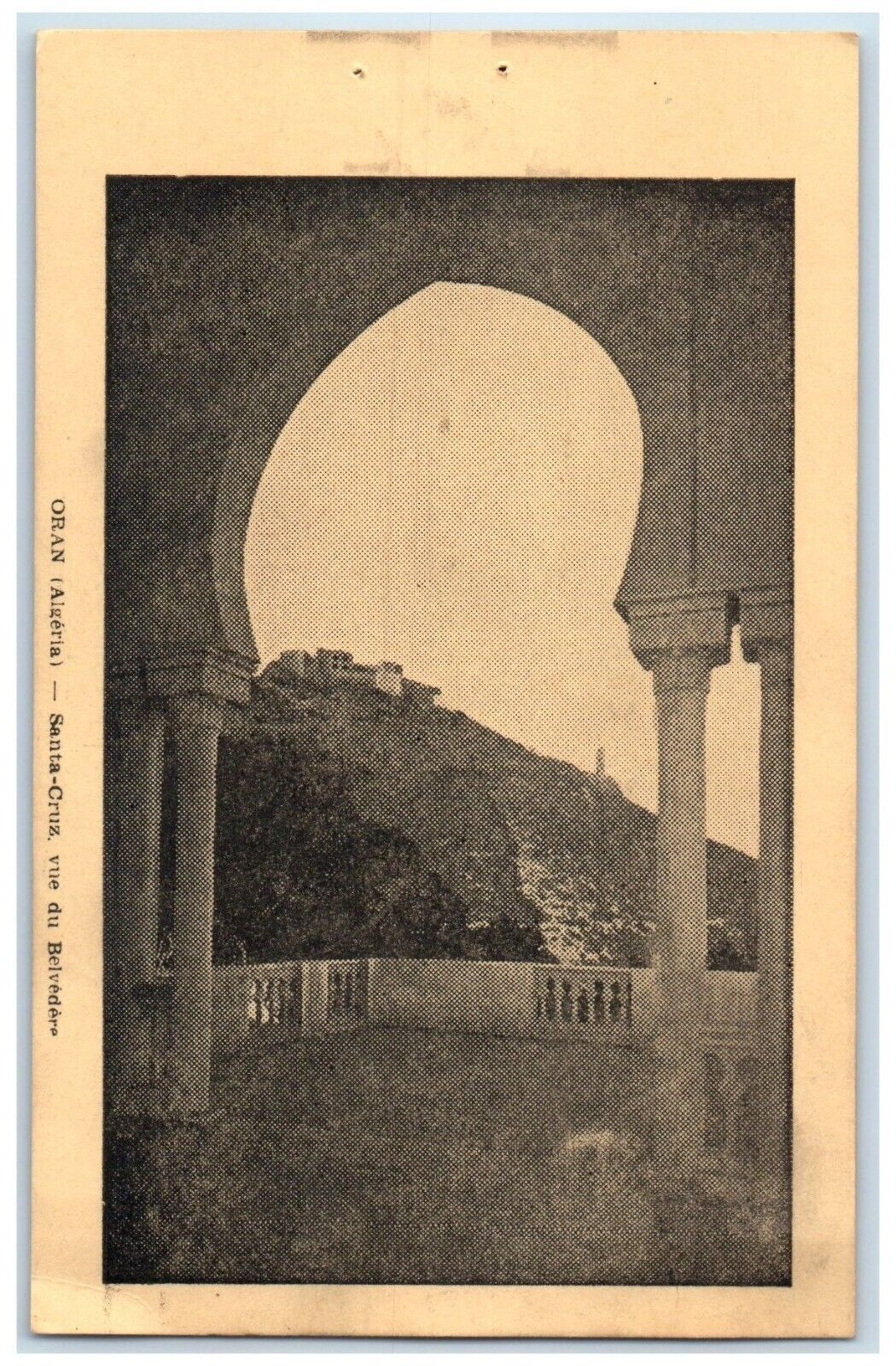 c1940's Santa Cruz View of Belvedere Oran (Algeria) Vintage Unposted Postcard