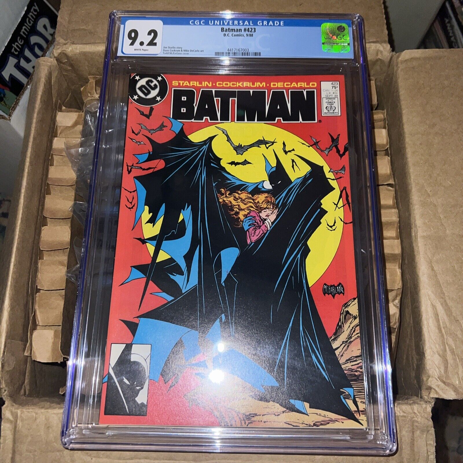 Batman #423 DC Comics 1988 1st Print Todd Mcfarlane Classic Cover CGC 9.2 WP