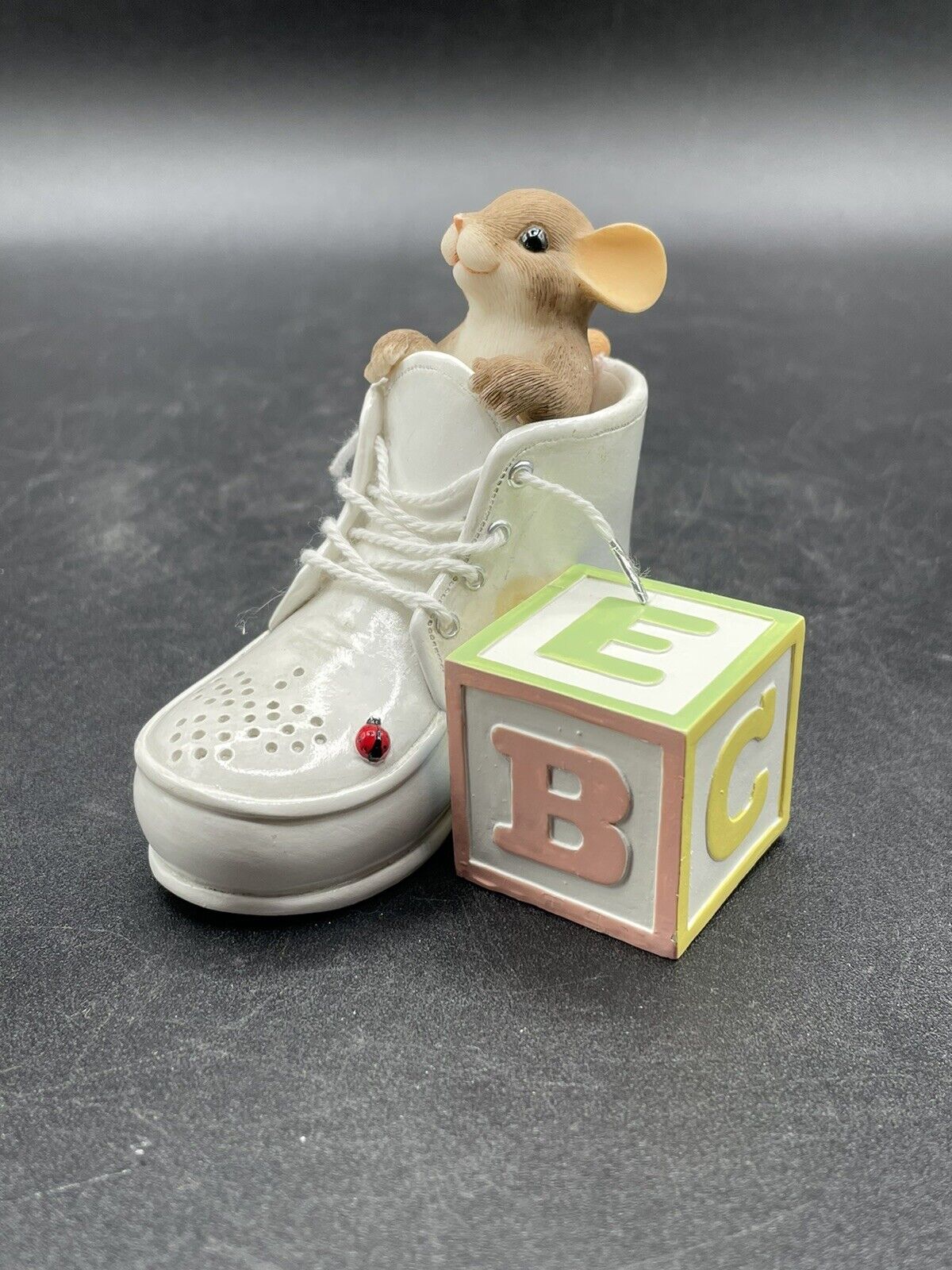 Charming Tails A NEW LITTLE SOLE DEAN GRIFF BABY SHOE BLOCK Ladybug Mouse