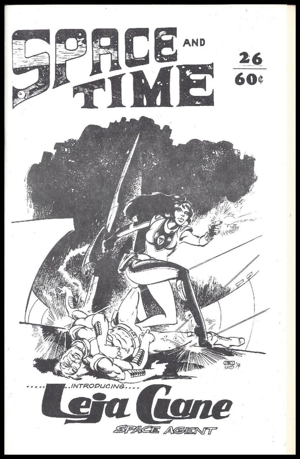 SPACE AND TIME Magazine #26 Leja Clane Space Agent 1974 Underground 1st Print VG