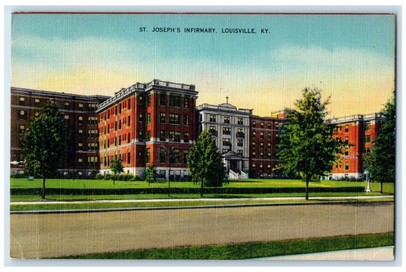 1944 St. Joseph\'s Infirmary Exterior View Building Louisville Kentucky Postcard