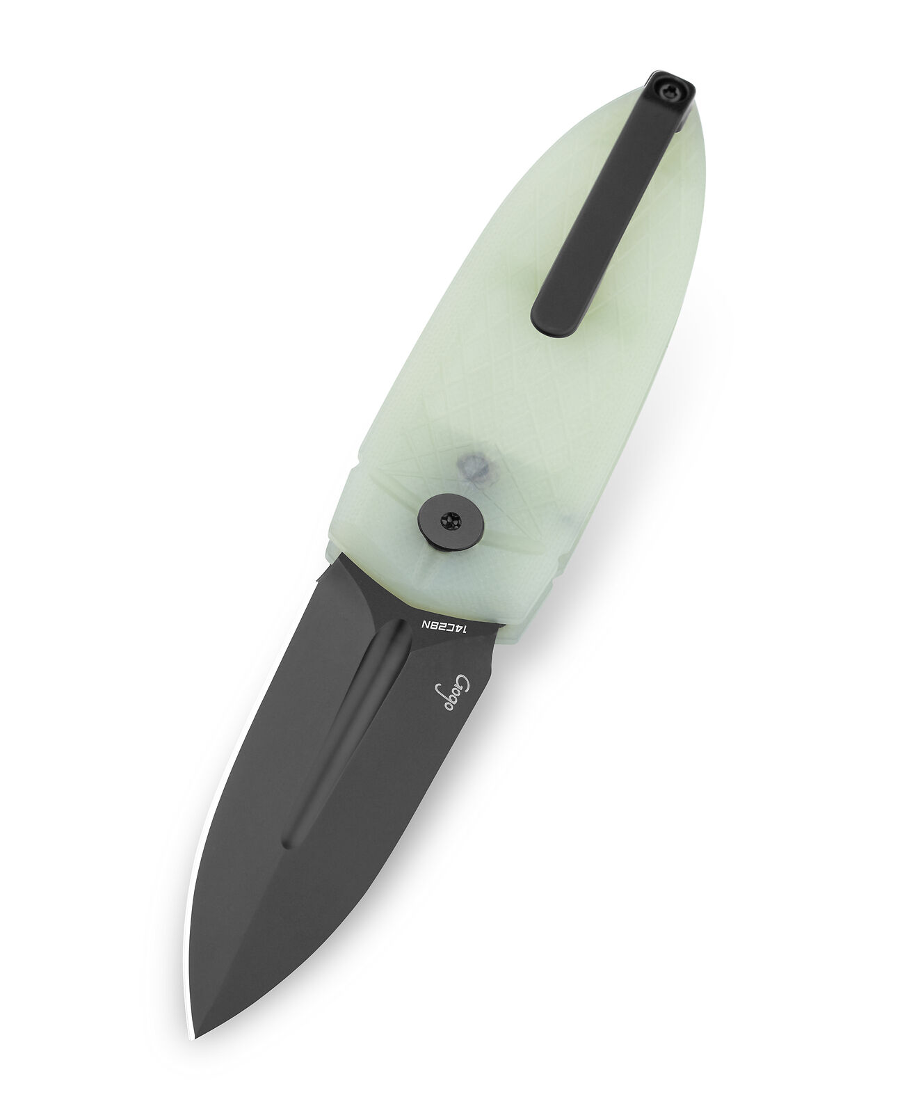 Bestech Cricket Folding Knife Jade G10 Handle 14C28N Plain Black Blade BG57A-6