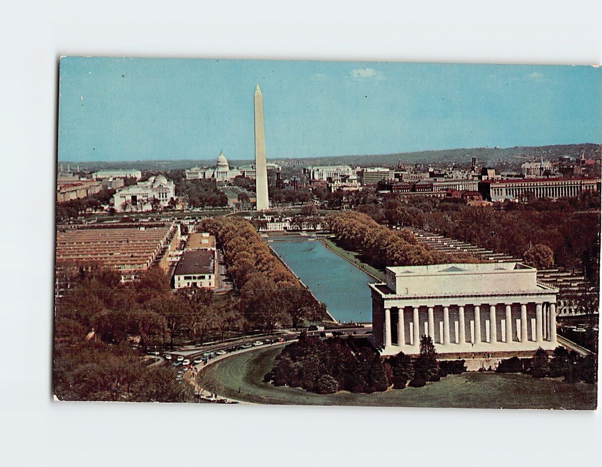 Postcard Lincoln Memorial Capitol & Washington Monument Washington DC USA