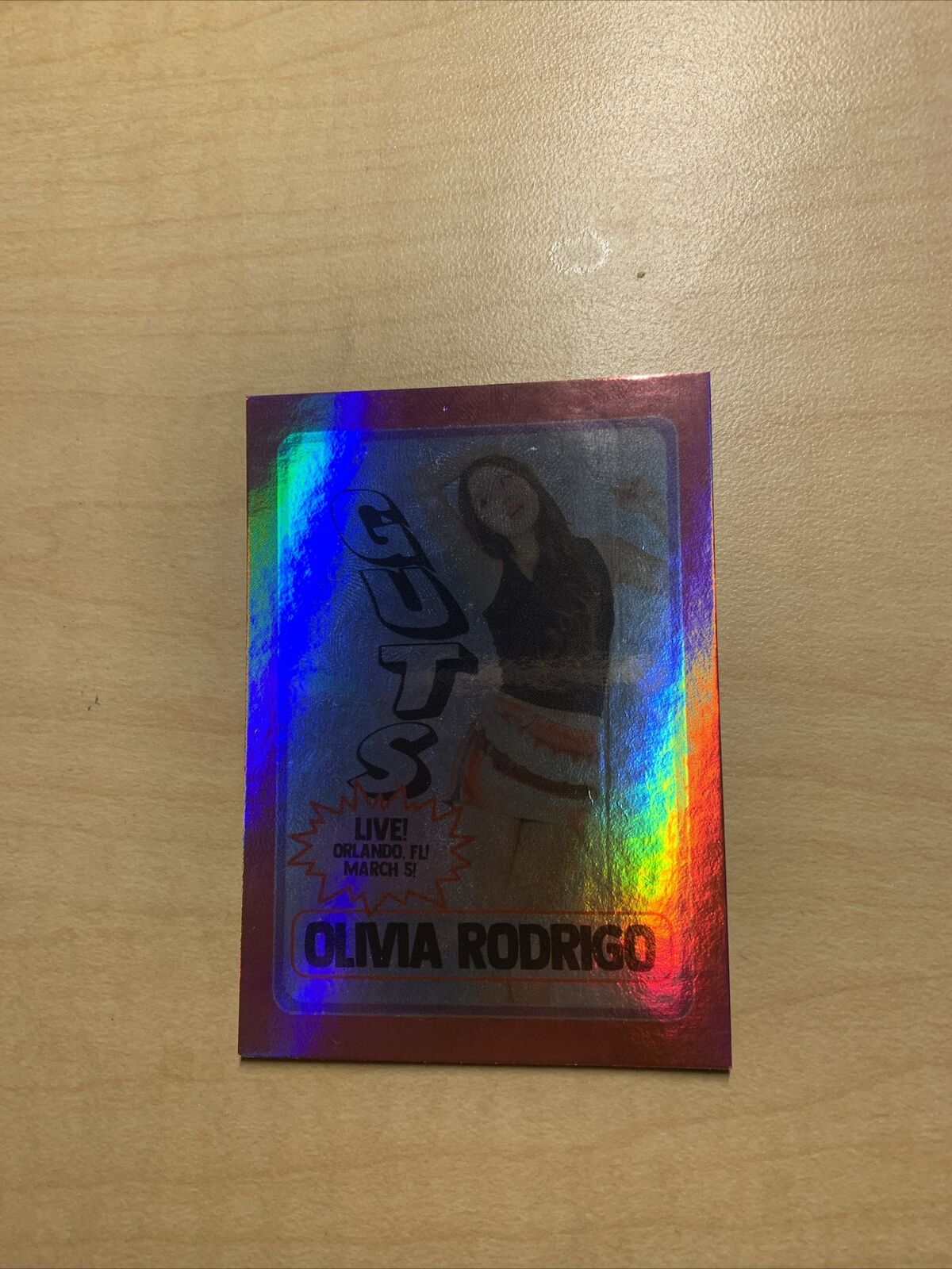 Olivia Rodrigo Live Orlando Florida March 5 Rare Holo Trading Card ￼