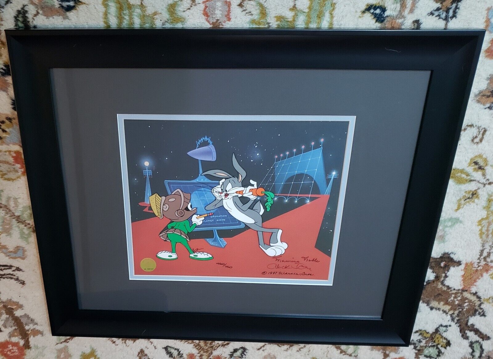 WARNER BROTHERS🔥 CEL 460/750 OPERATION: EARTH SIGNED BY CHUCK JONES- M NOBL