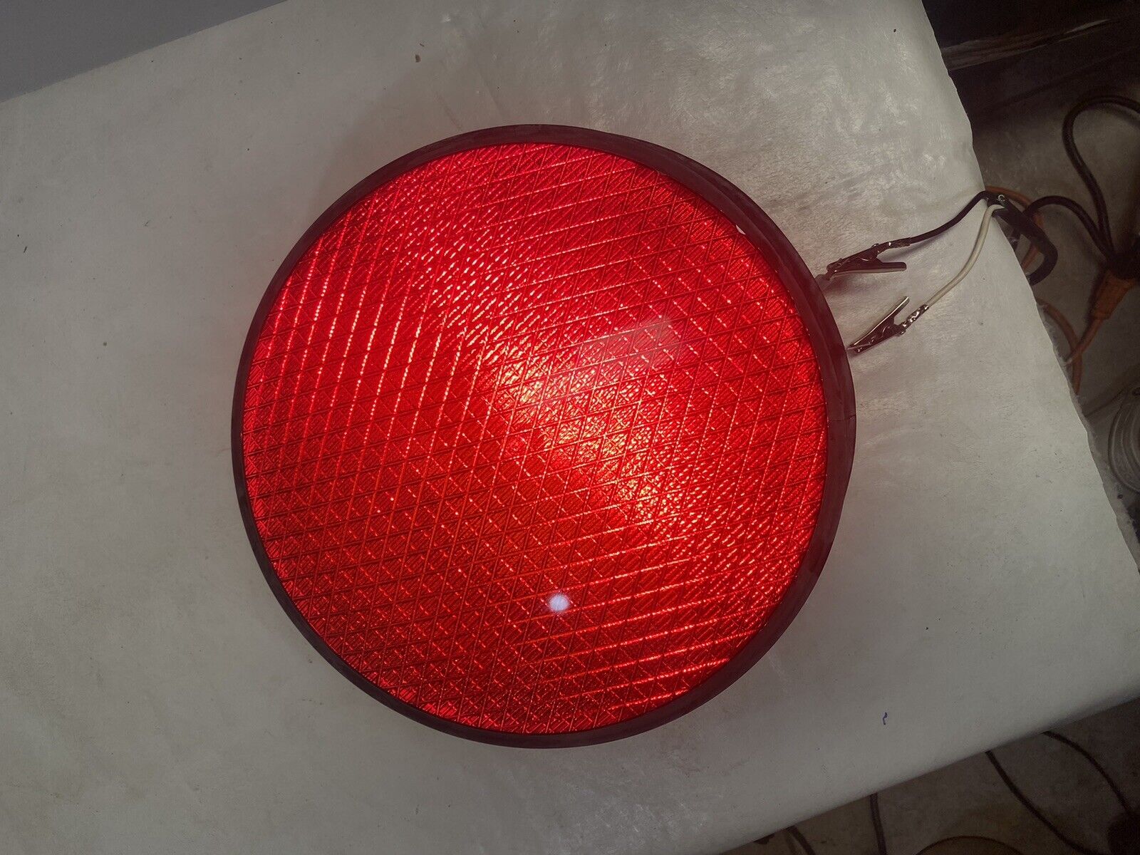 Dialight 12” Traffic Light Signal LED Module Red 12” Grid Style Lens Never Use