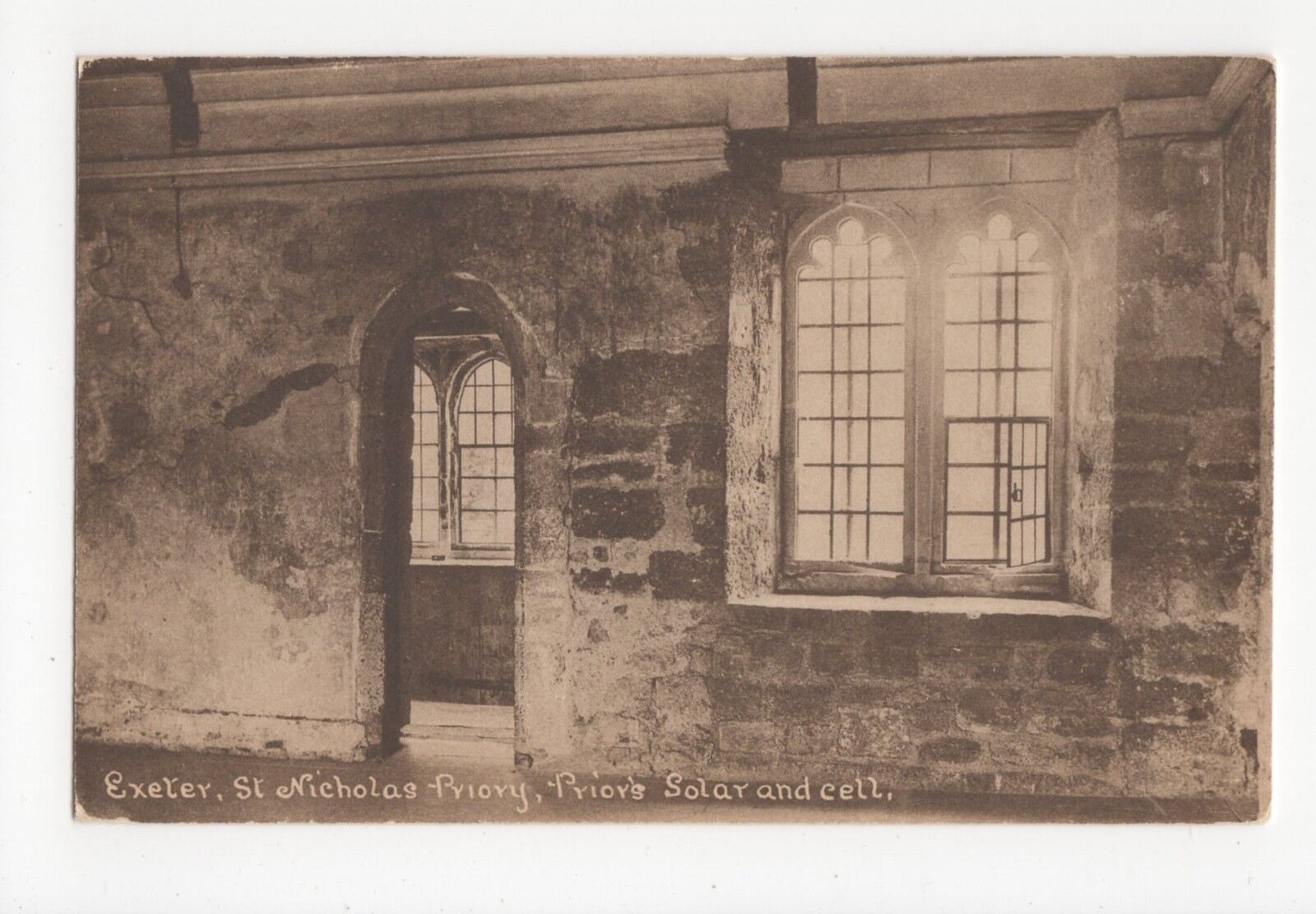 Exeter, St. Nicholas Priory, Solar & Cell Postcard, A456