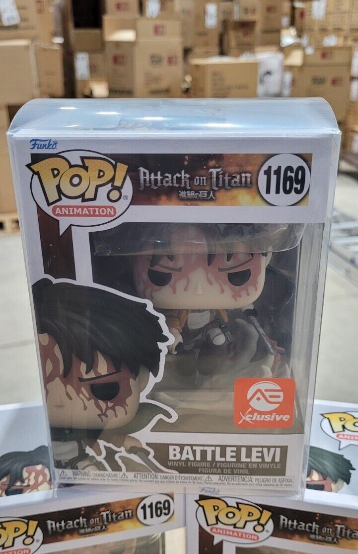Funko Pop Attack On Titan Battle Levi (Bloody) (AE Exclusive) w/Protector MINT