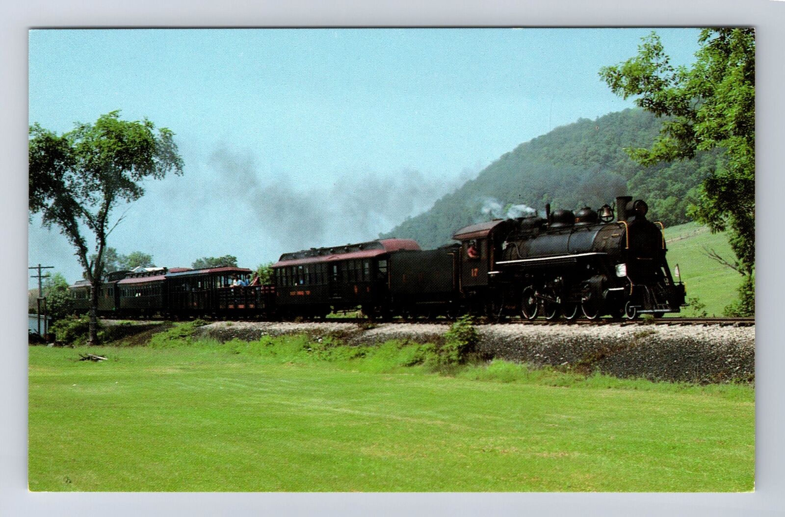 East Broad Top RR Locomotive #17, Train, Transportation Antique Vintage Postcard