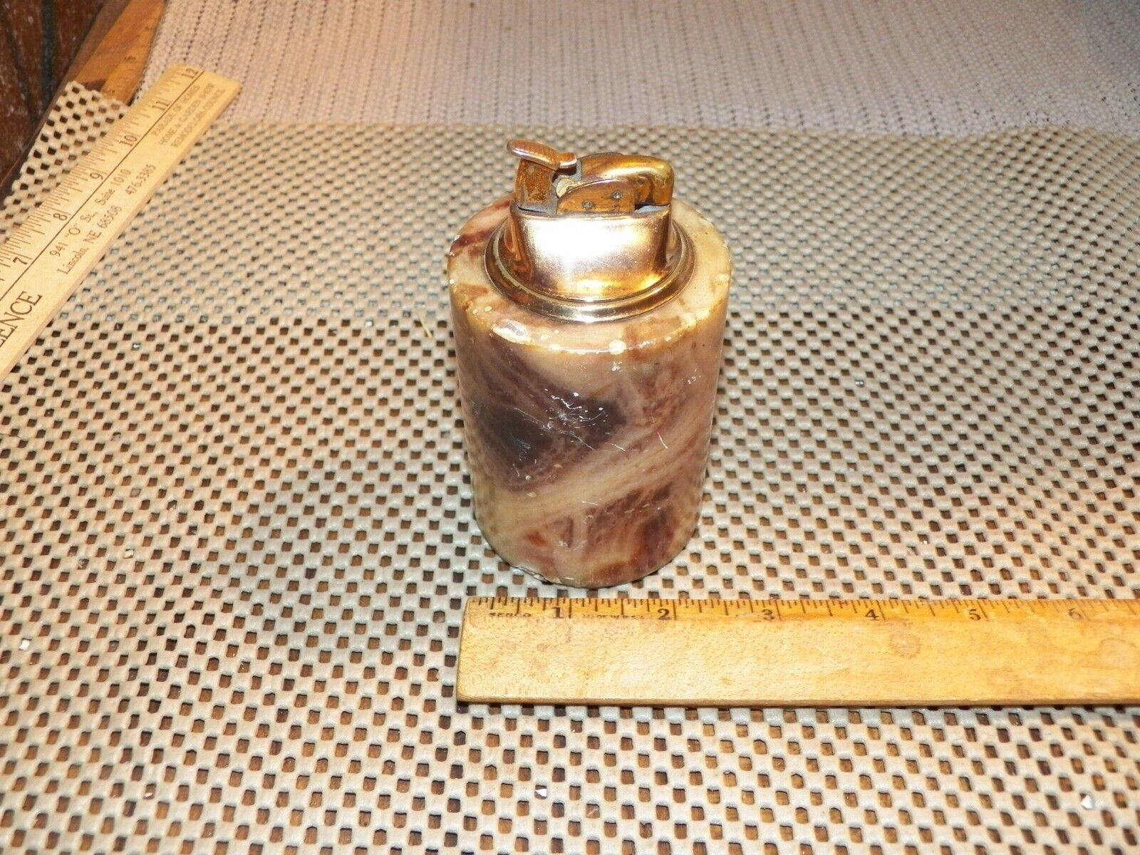 Vintage Evans Marble Base Table Lighter - AS IS