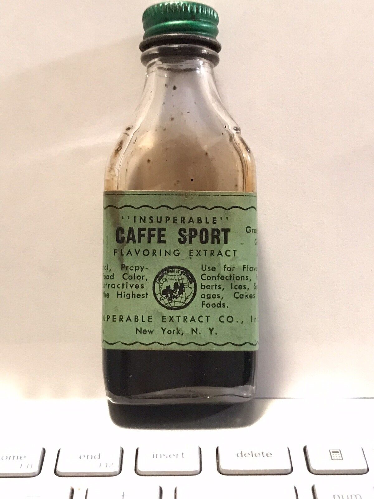 Vintage Insuperable Extract Company bottle of Caffe Sport 1 Oz Glass Bottle