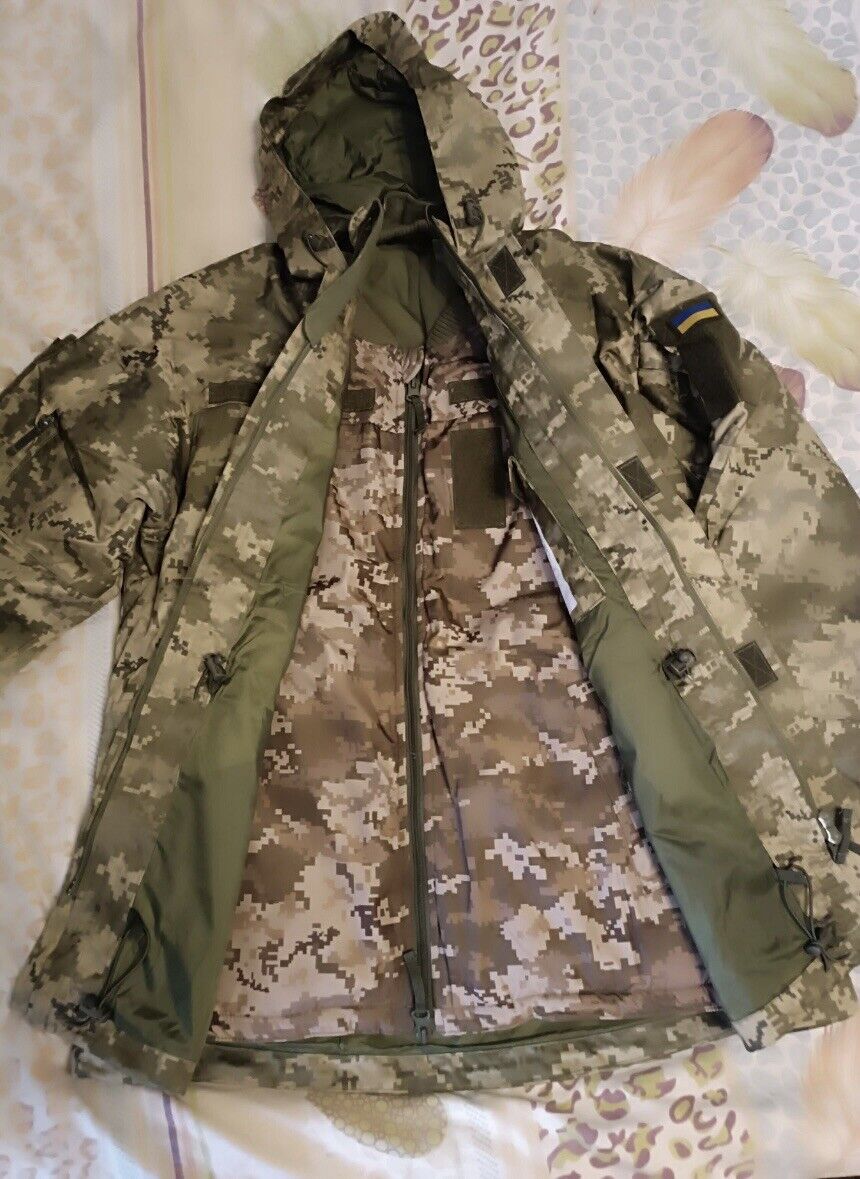 Ukrainian Genuine Winter Combat Jacket Army Tactical Uniform Camouflage Size 58
