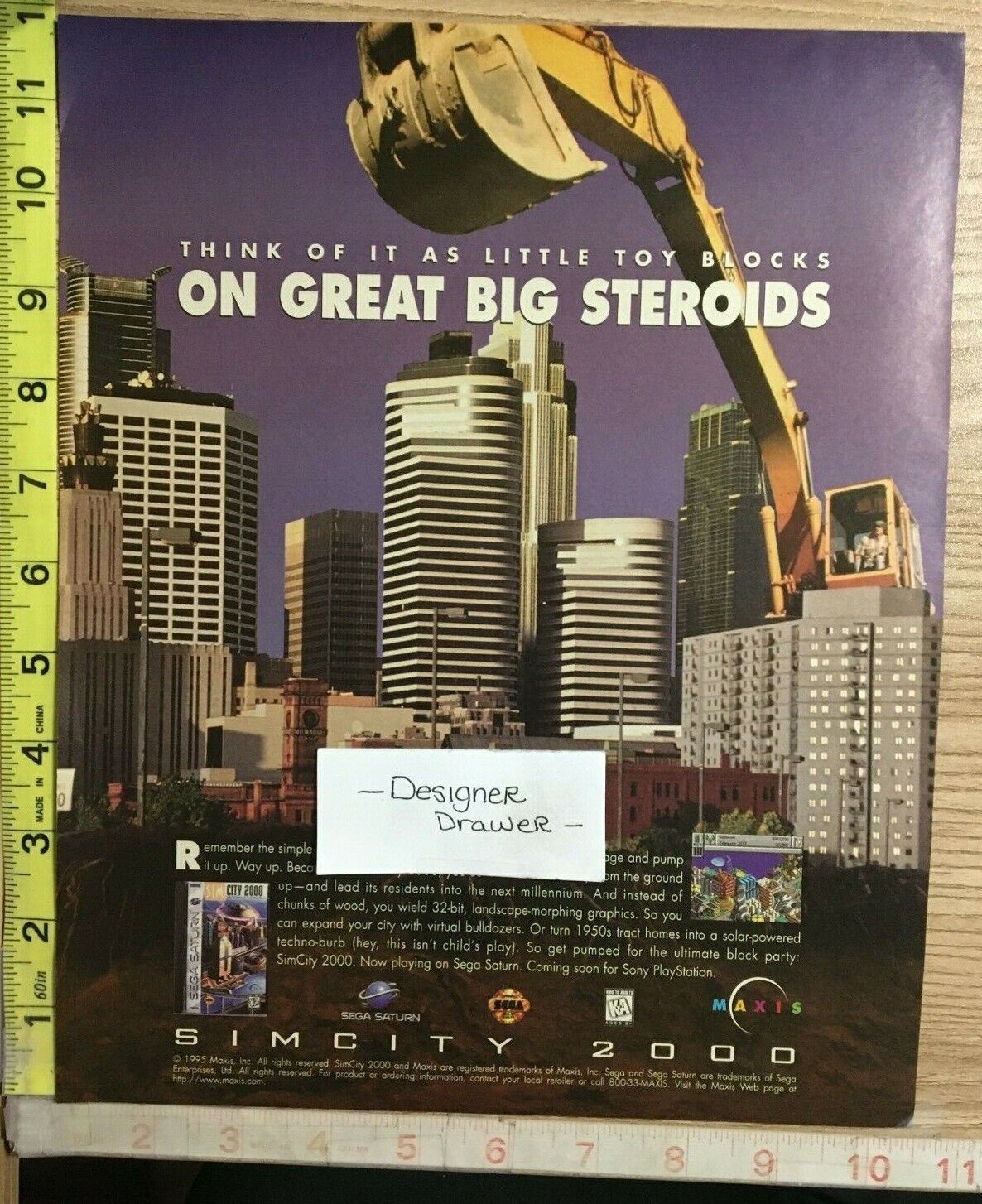 Sim City Video Game 2000 Print Ad: On Great Big Steroids
