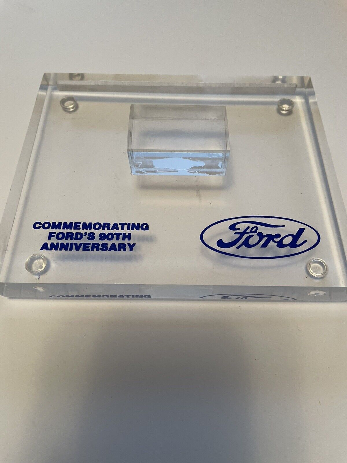 FORD COMMEMORATING FORD\'S 90TH ANNIVERSARY CLEAR GLASS, PREOWNED 6\