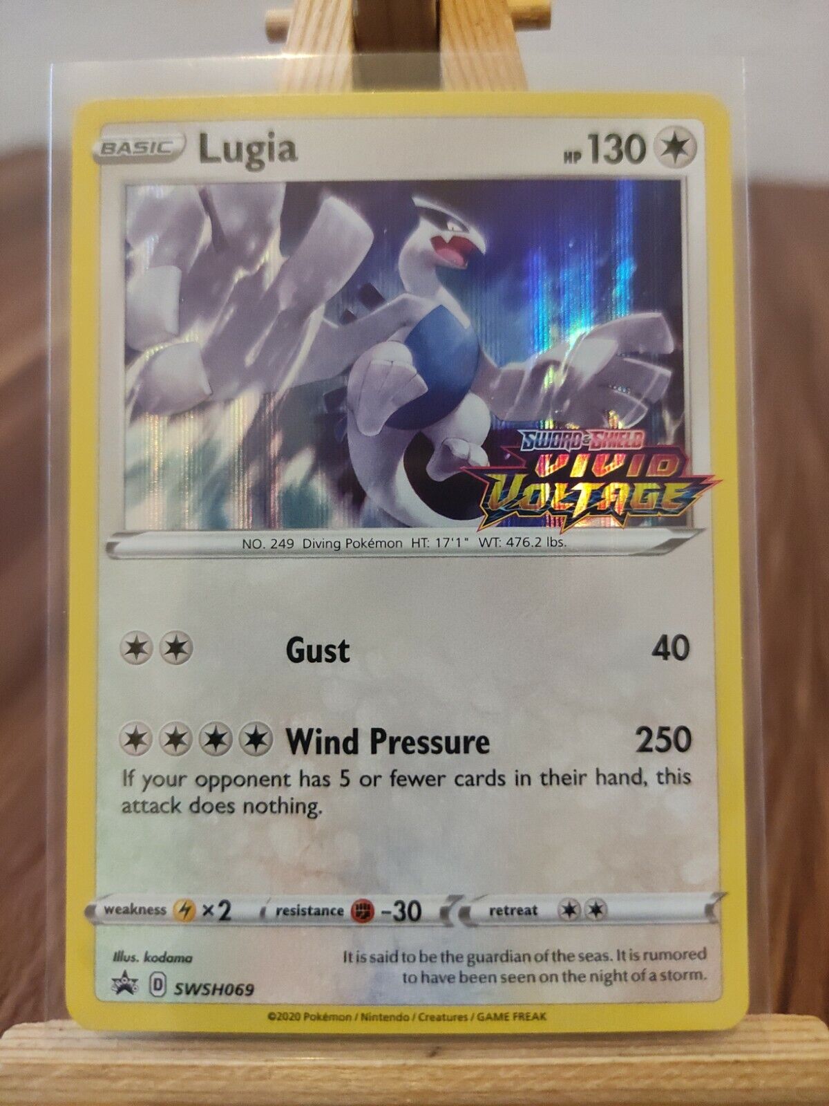 Lugia SWSH069 Holo Prerelease Promo Pokemon Card Vivid Voltage * New *