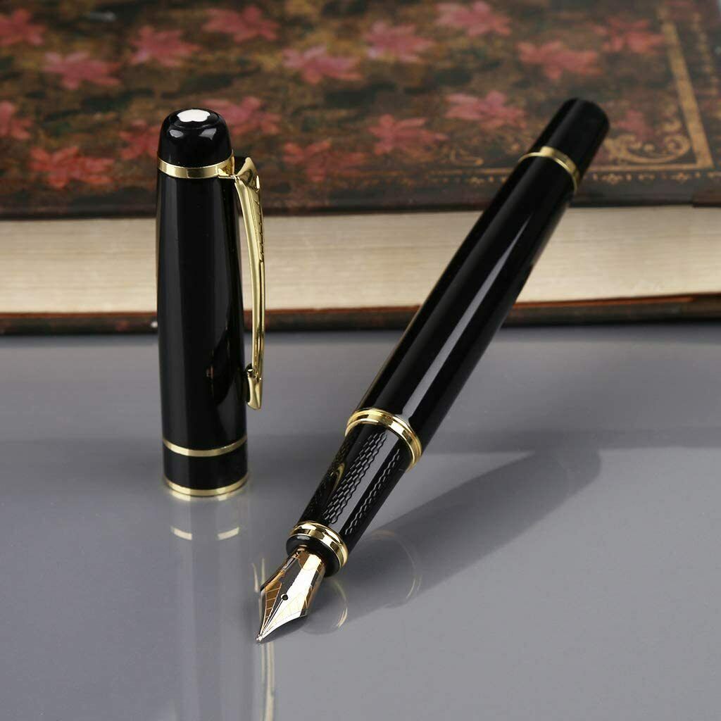 Hero 1501 Fountain Pen FREE Leather Case Business Writing Gift Ink Refill