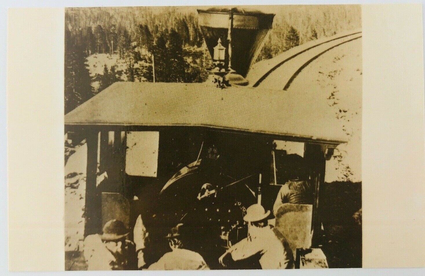 Union Pacific Railroad View of Tiny Cab of Locomotive California CA 