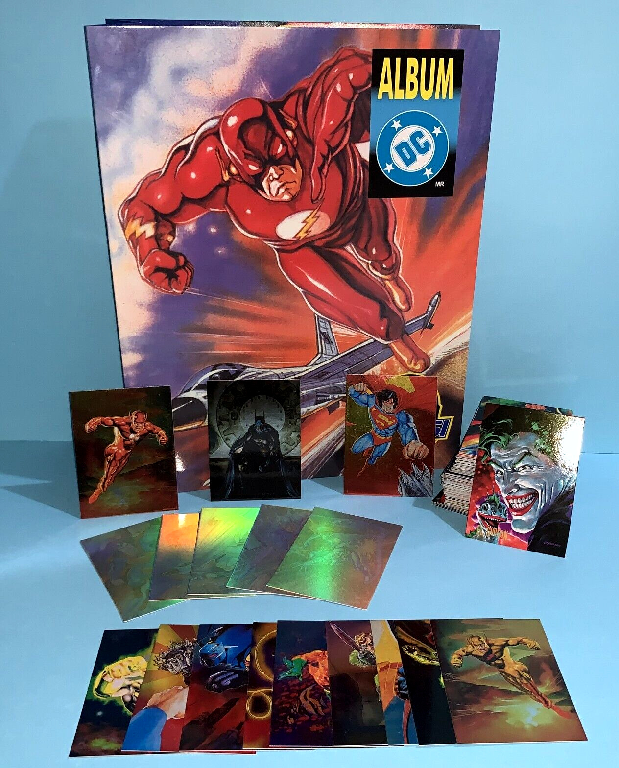 1995 DC Comics Pepsicards Binder + Full Set Basic + Specials + Holograms Reprint