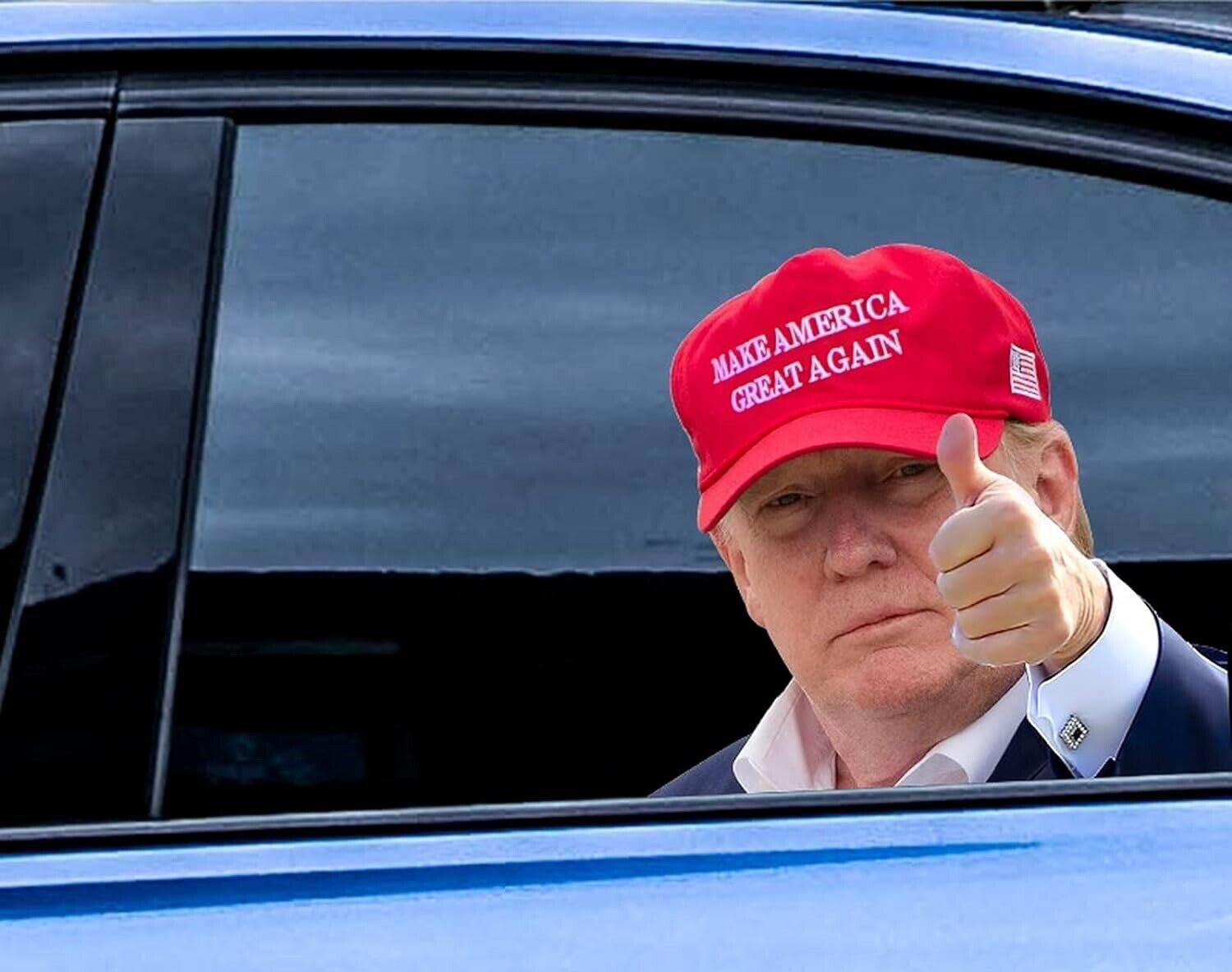 Ride with Trump  ...MAGA Hat..Window Sticker + 2 Trump 2024 Decals