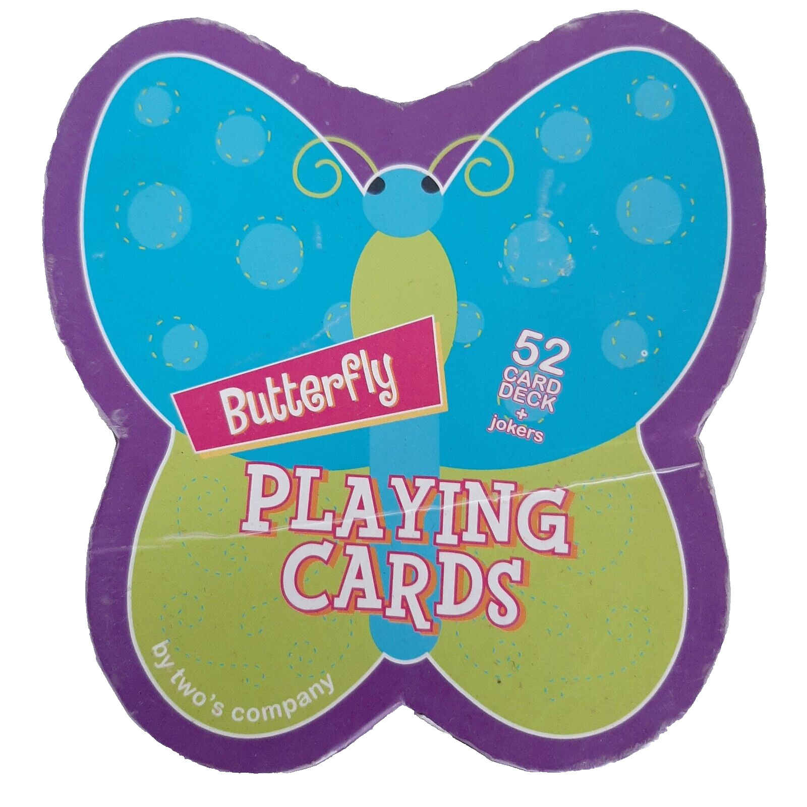Two\'s Company Butterfly Shaped Playing Card Deck 52 Cards Plus Jokers in Box