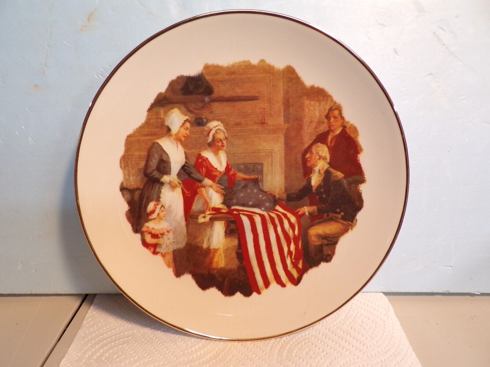 FIRST STARS AND STRIPES 1777 COLLECTORS PLATE, #2919 OF 9900, JOHN DUNSMORE