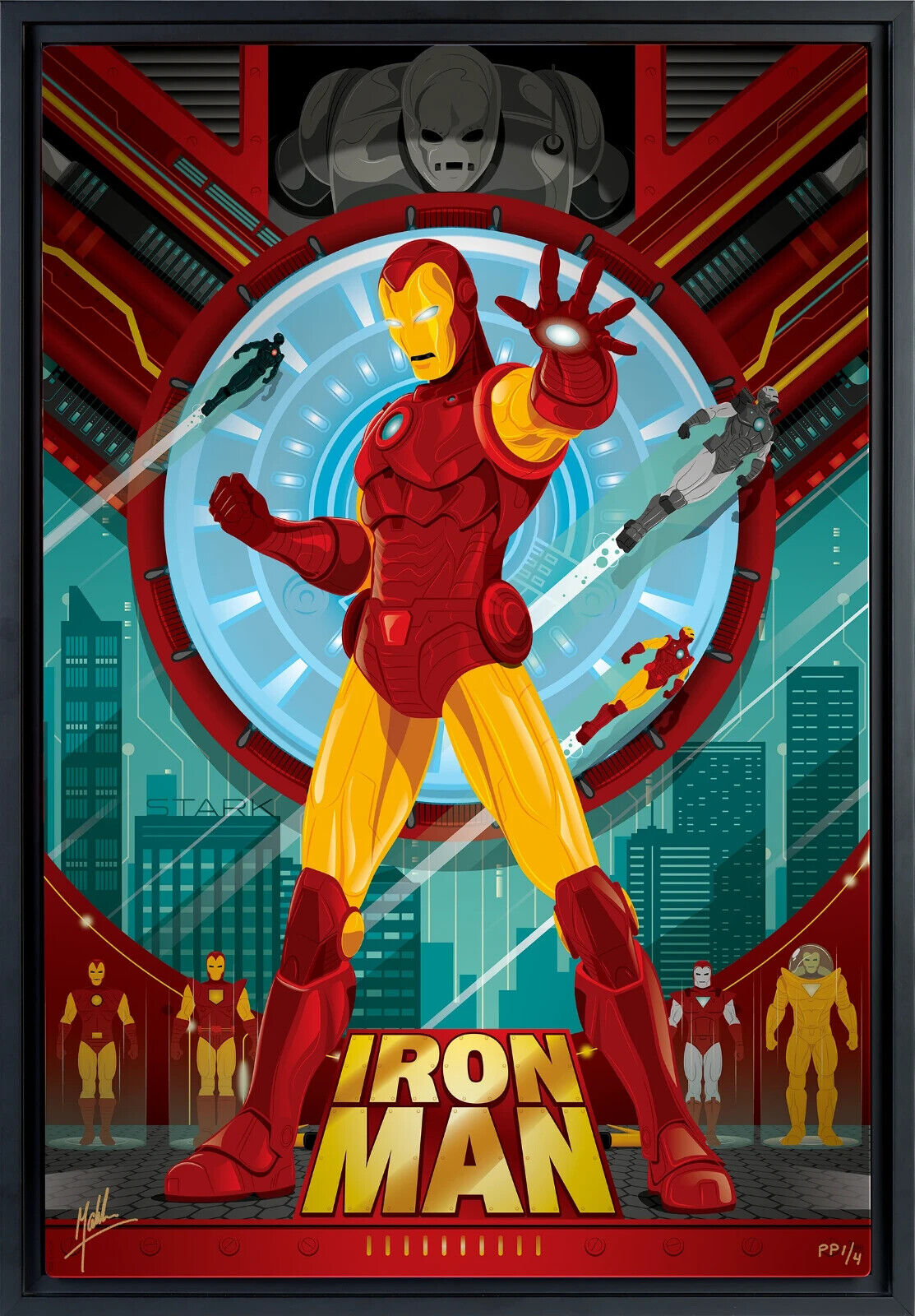 Sideshow Iron Man Fine Art Print by Mike Whale HD Aluminum Framed 16 x 24