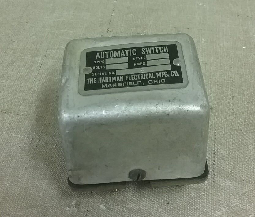 Vintage Hartman Electrical Mfg. Co 100amp Aircraft Automatic Switch 