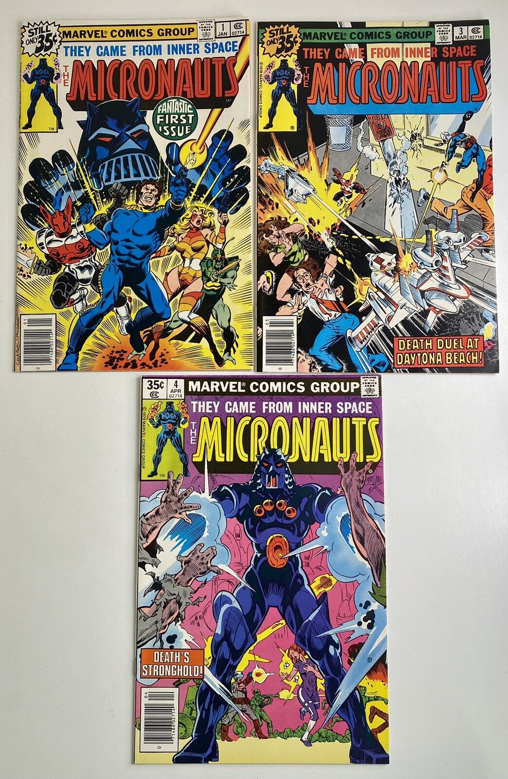 MICRONAUTS 1 3 4 Newsstand 1st Bug & Baron Karza High Grade Key Marvel 1979