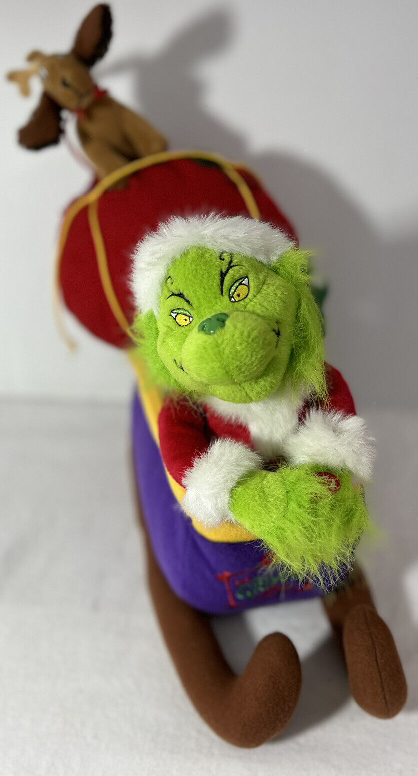 How The Grinch Stole Christmas Singing Sleigh Ride Plush Beverly Hills Works