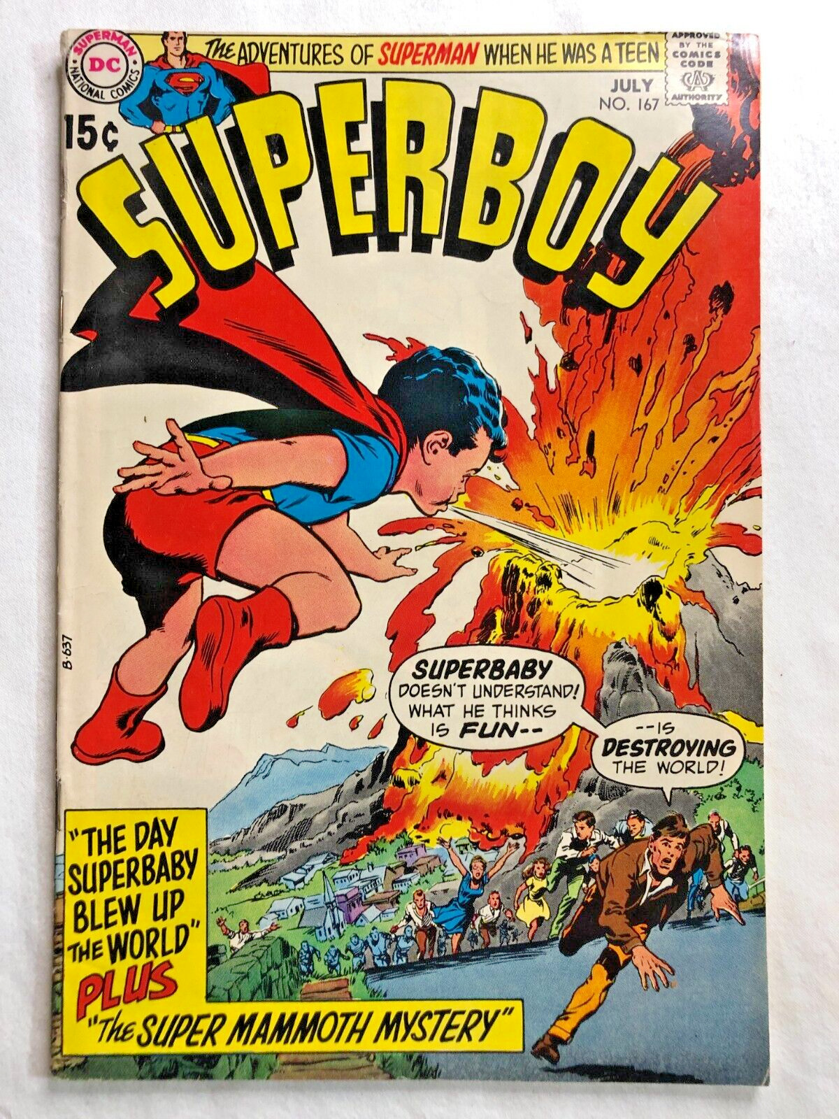 SUPERBOY #167 July 1970 Vintage Silver Age DC Comics Very Nice Condition