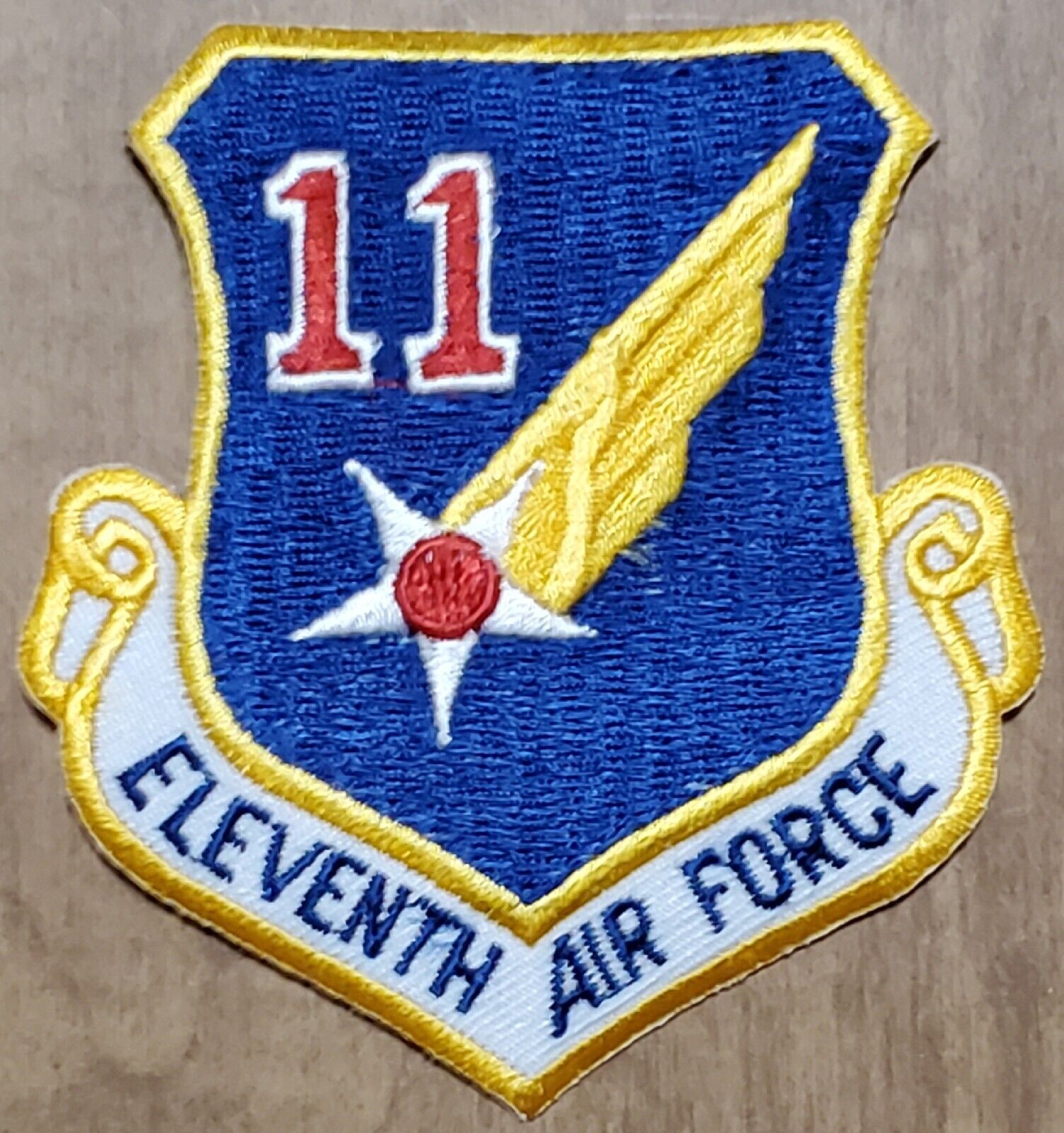 11th AIR FORCE PATCH USAF NOS Vintage COLOR FLIGHT DRESS ORIGINAL MINT MILITARY 