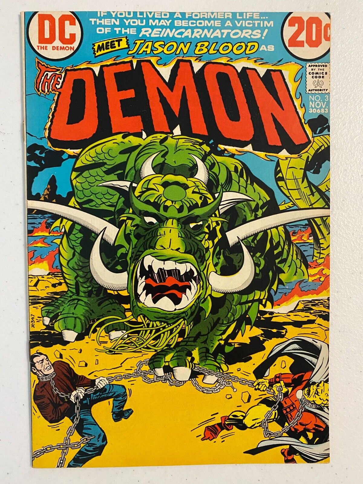 The Demon #3 (1972) DC Comics Bronze Age Horror JACK KIRBY STORY/ART/COVER VF