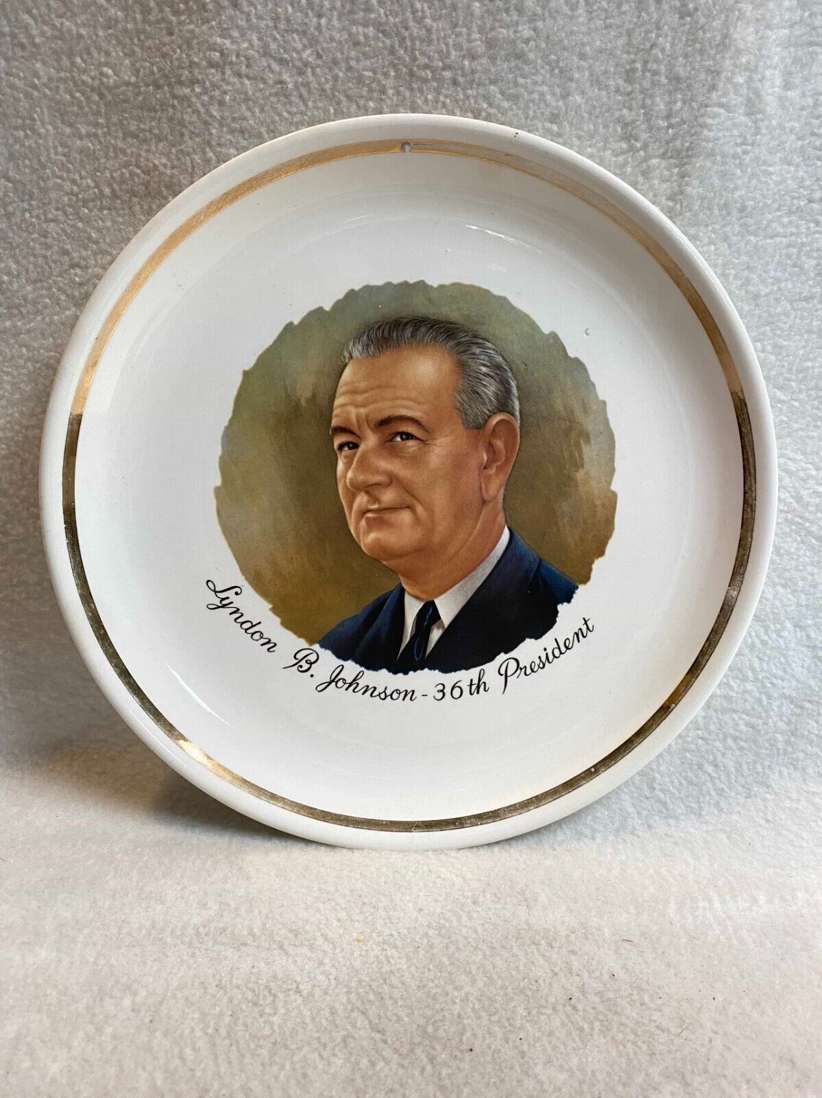 Vintage Lyndon B Johnson Presidential Collector Plate