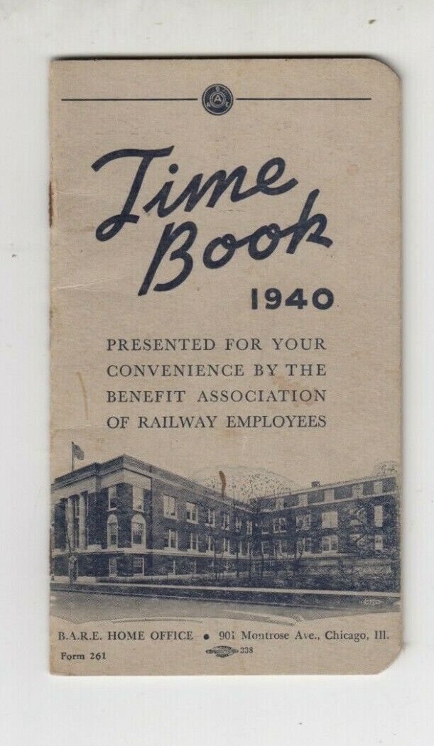 Vintage 1940 , Brotherhood, Railroad, Trainman, Time Book, train