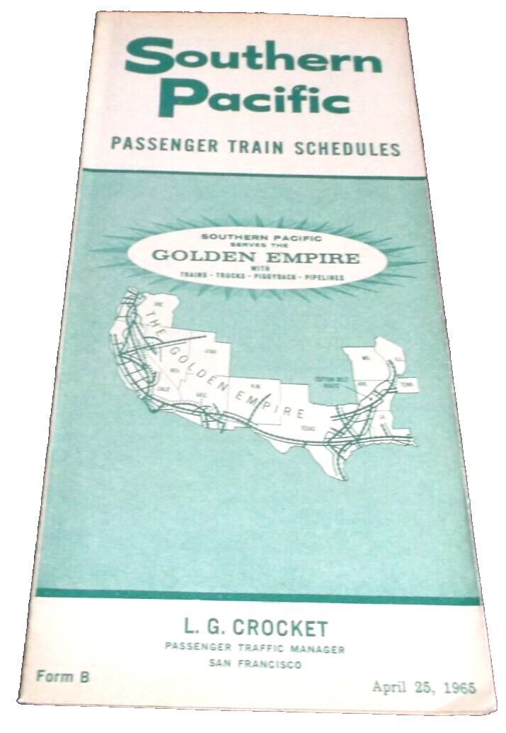 APRIL 1965 SOUTHERN PACIFIC SYSTEM PUBLIC TIMETABLE