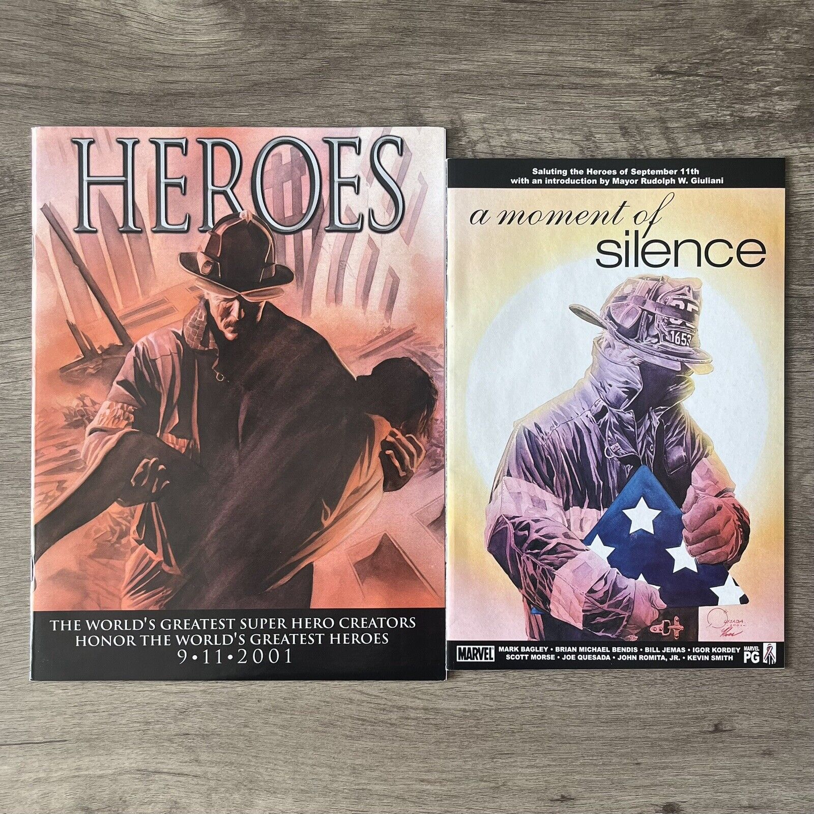 Marvel Comics A Moment of Silence & Heroes 9/11 2001 Tribute
