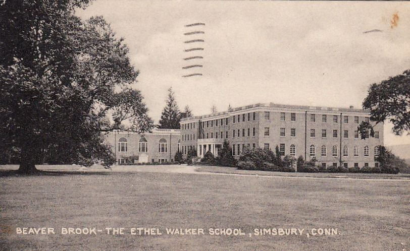  Postcard Beaver Brook The Ethel Walker School Simsbury CT 