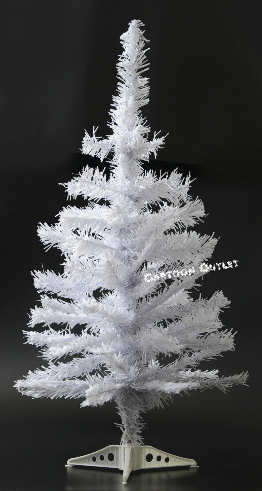 SMALL CHRISTMAS TREE WHITE ARTIFICIAL 2 FT TABLE TOP NATURAL STYLE PINE TREE 