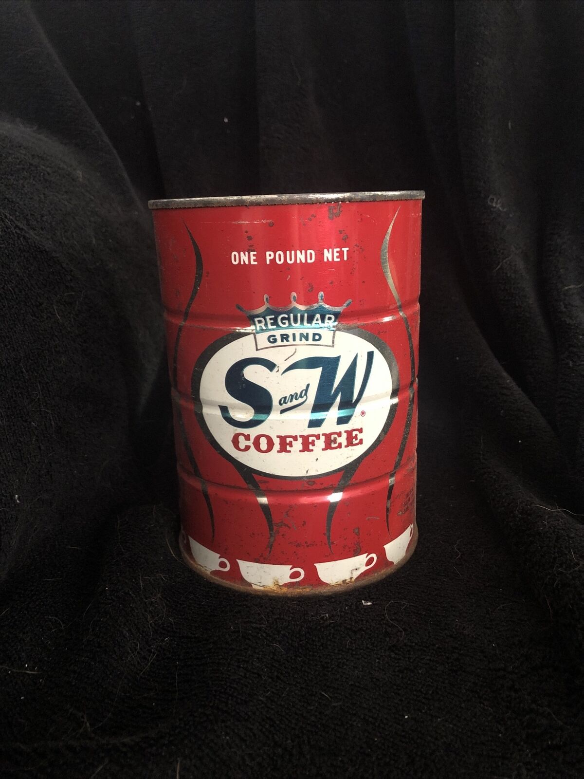 Vintage S & W 1 Pound Coffee Can 