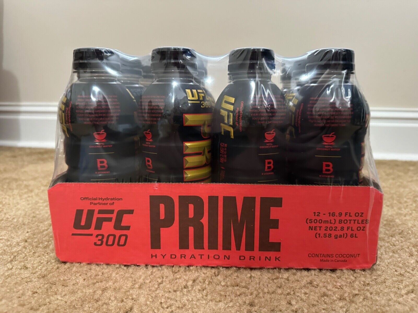 UFC 300 Limited Edition Prime Hydration Bottles *BRAND NEW STILL IN SEALED CASE*