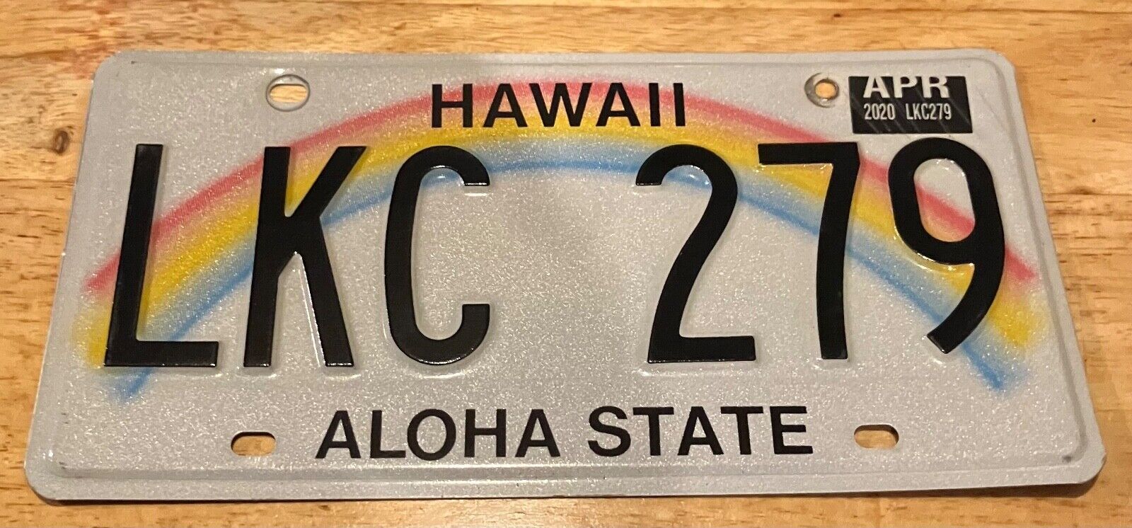 HAWAII LICENSE PLATE RAINBOW  🌈 ALOHA STATE RANDOM LETTERS/NUMBERS 
