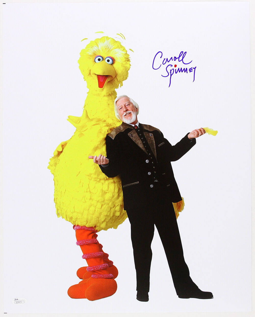 1969-2016 Carroll Spinney & “Big Bird” LE Signed 16x20 Color Photo (JSA)