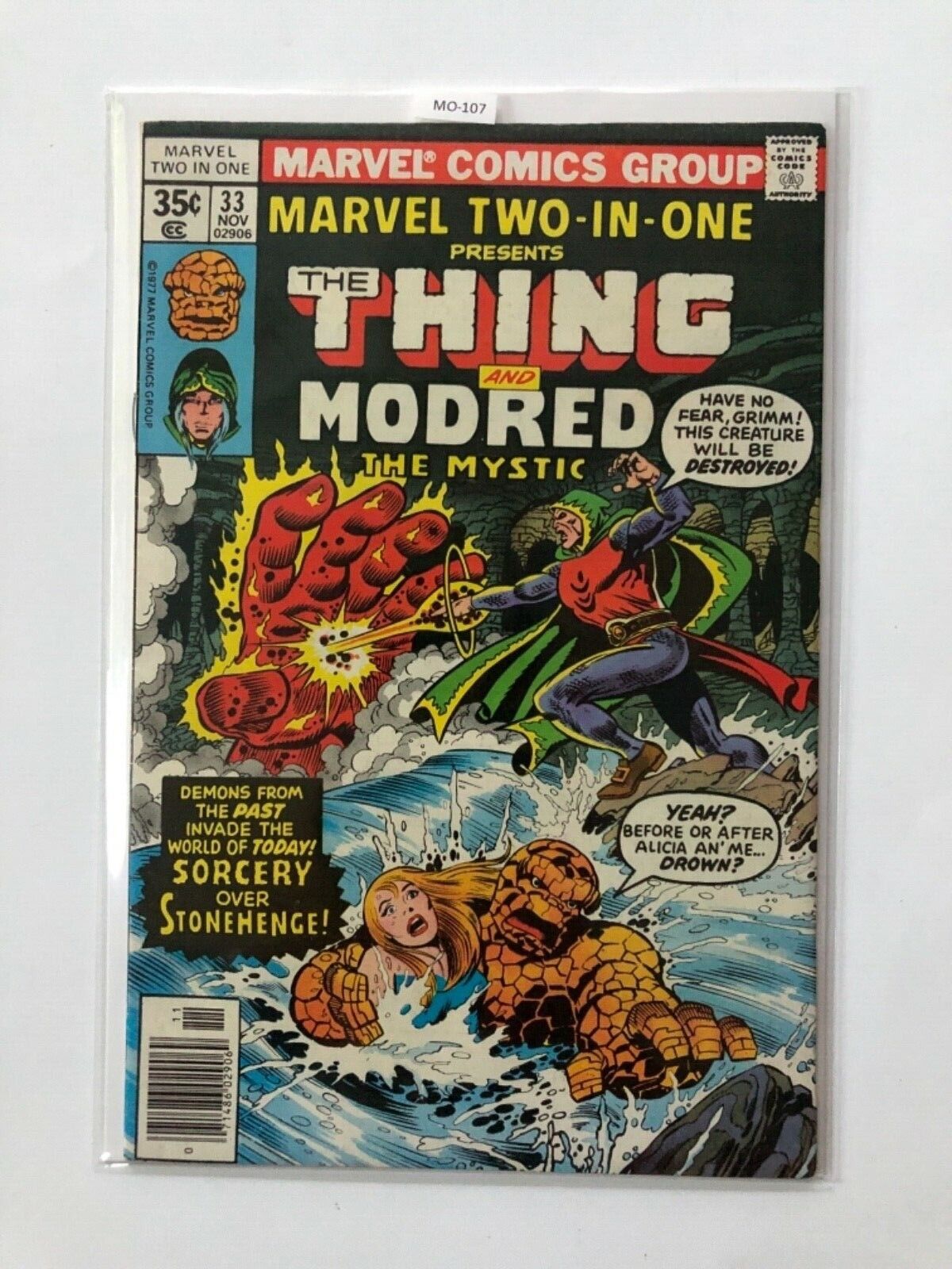 Marvel Two-In-One #33 (Thing/Modred) Marvel Comic Book *VF* MO-107