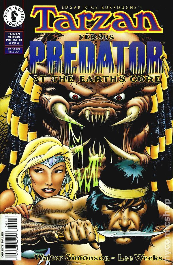 Tarzan vs. Predator at the Earth\'s Core #4 FN 1996 Stock Image