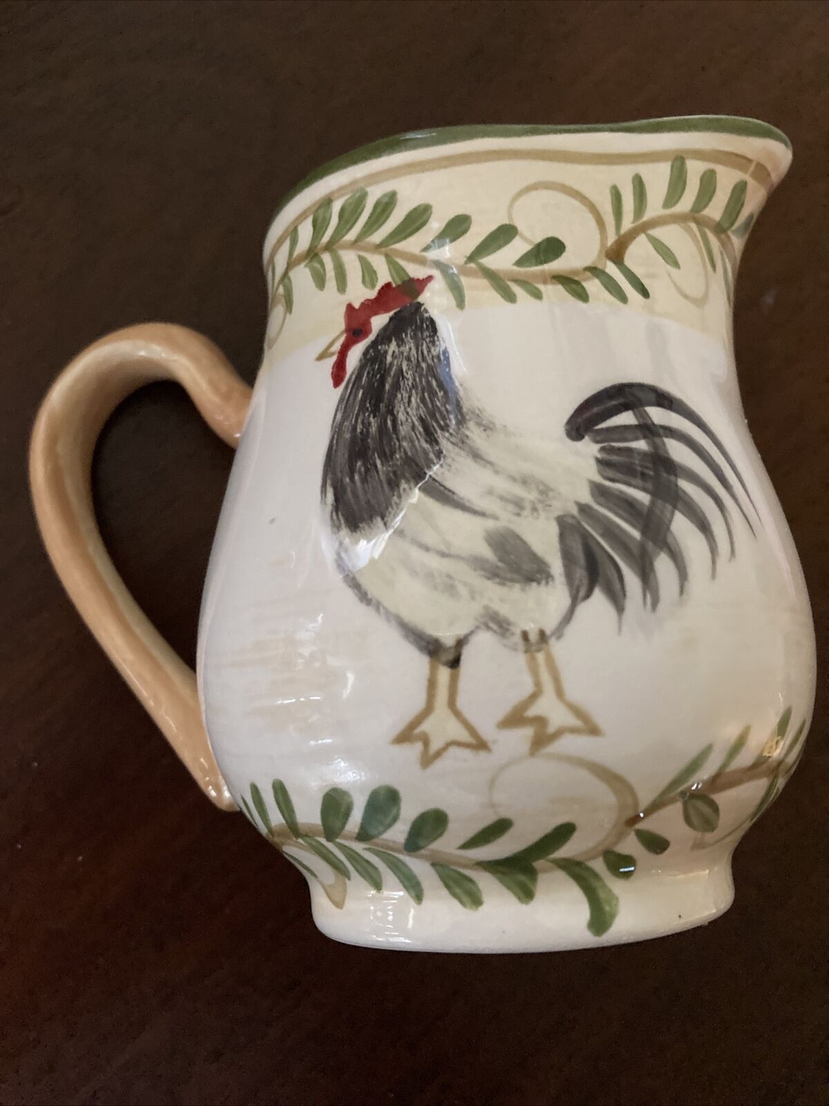 2013 Pfaltzgraff Lifetime Brands Country Cottage Rooster Creamer/Small Pitcher