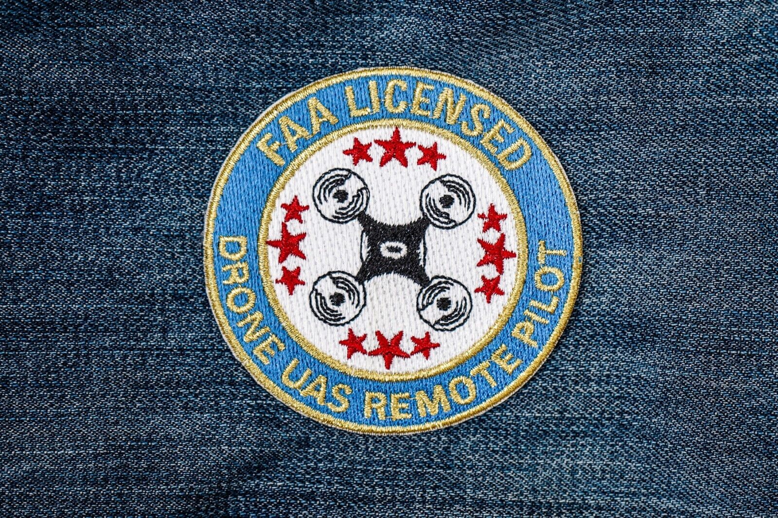 Drone Accessories - FAA Licensed UAS Remote Pilot Iron On Patch