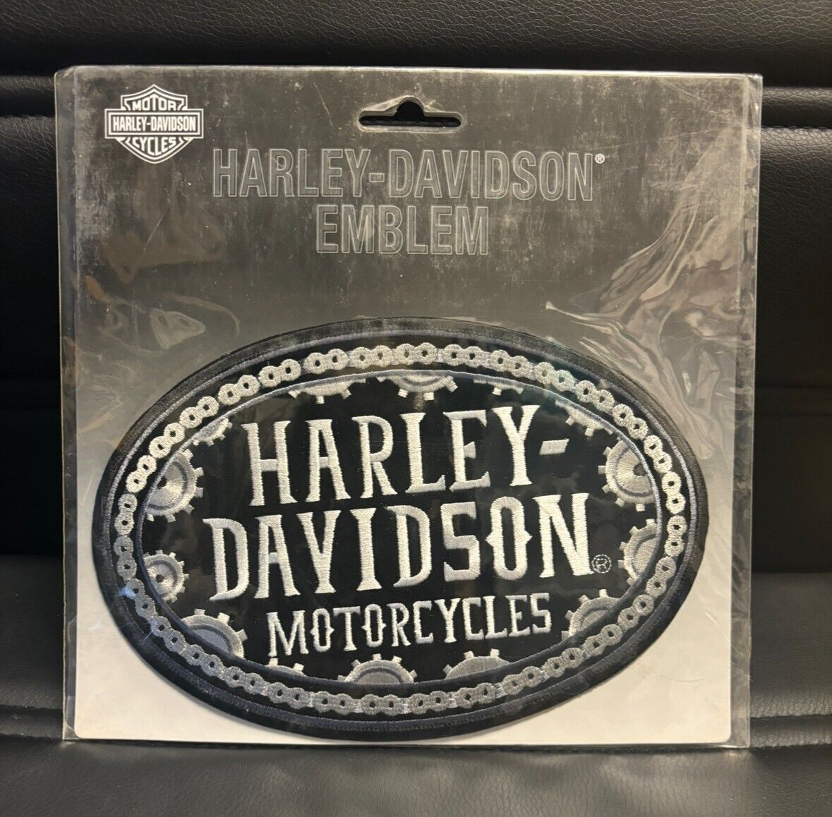 HARLEY DAVIDSON OVAL GEARS SHIFTING PATCH SEW ON 8.5X6 INCHES